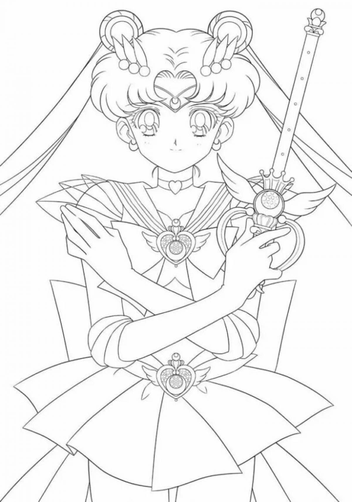 Sailor moon refreshing coloring book