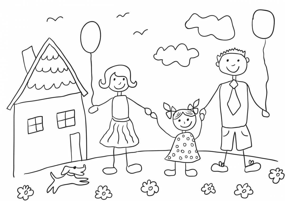 Great childhood coloring page