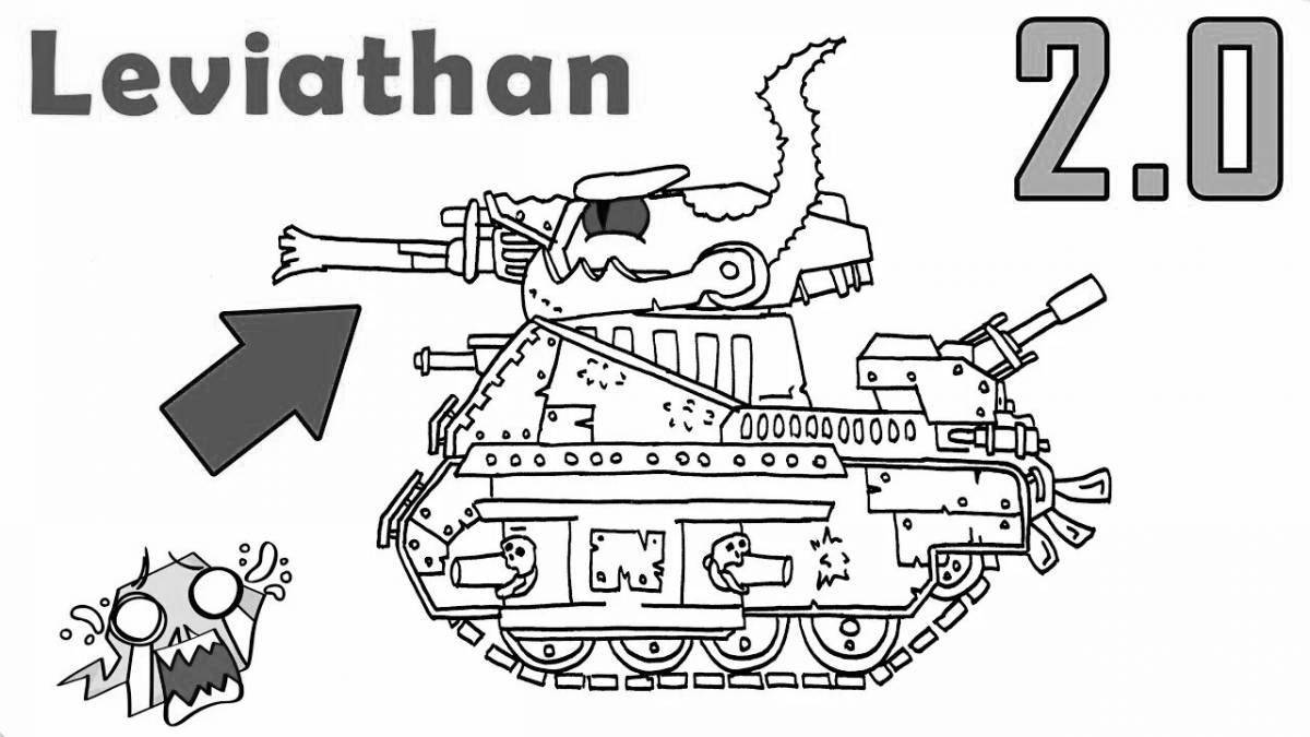Sweet waffle tank coloring page