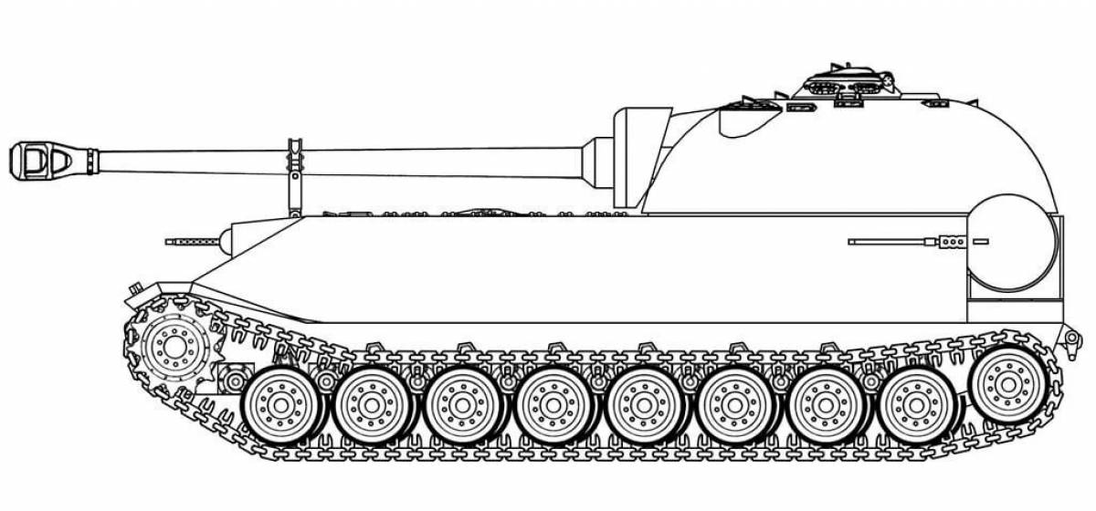 Innovative waffle tank coloring page
