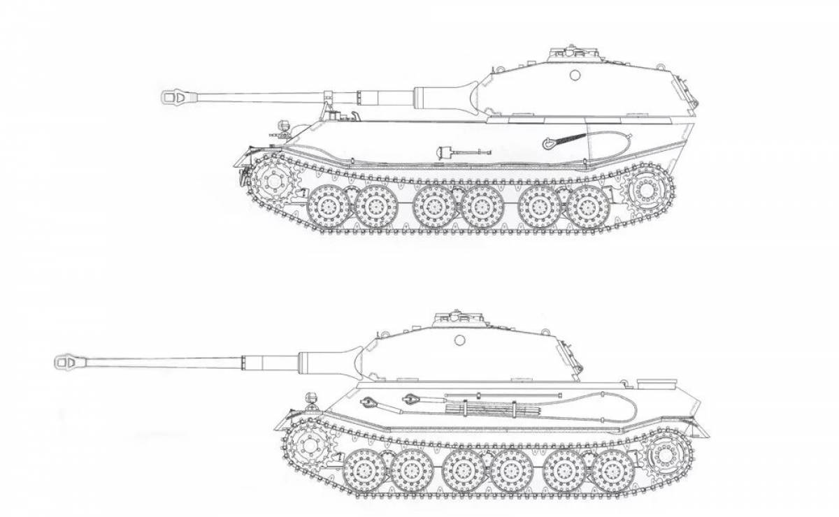 Crazy waffle tank coloring page