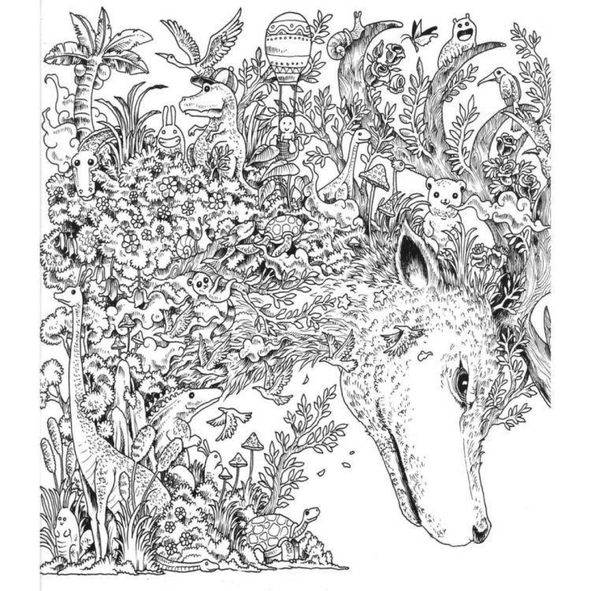 Fun coloring anti-stress metamorphosis