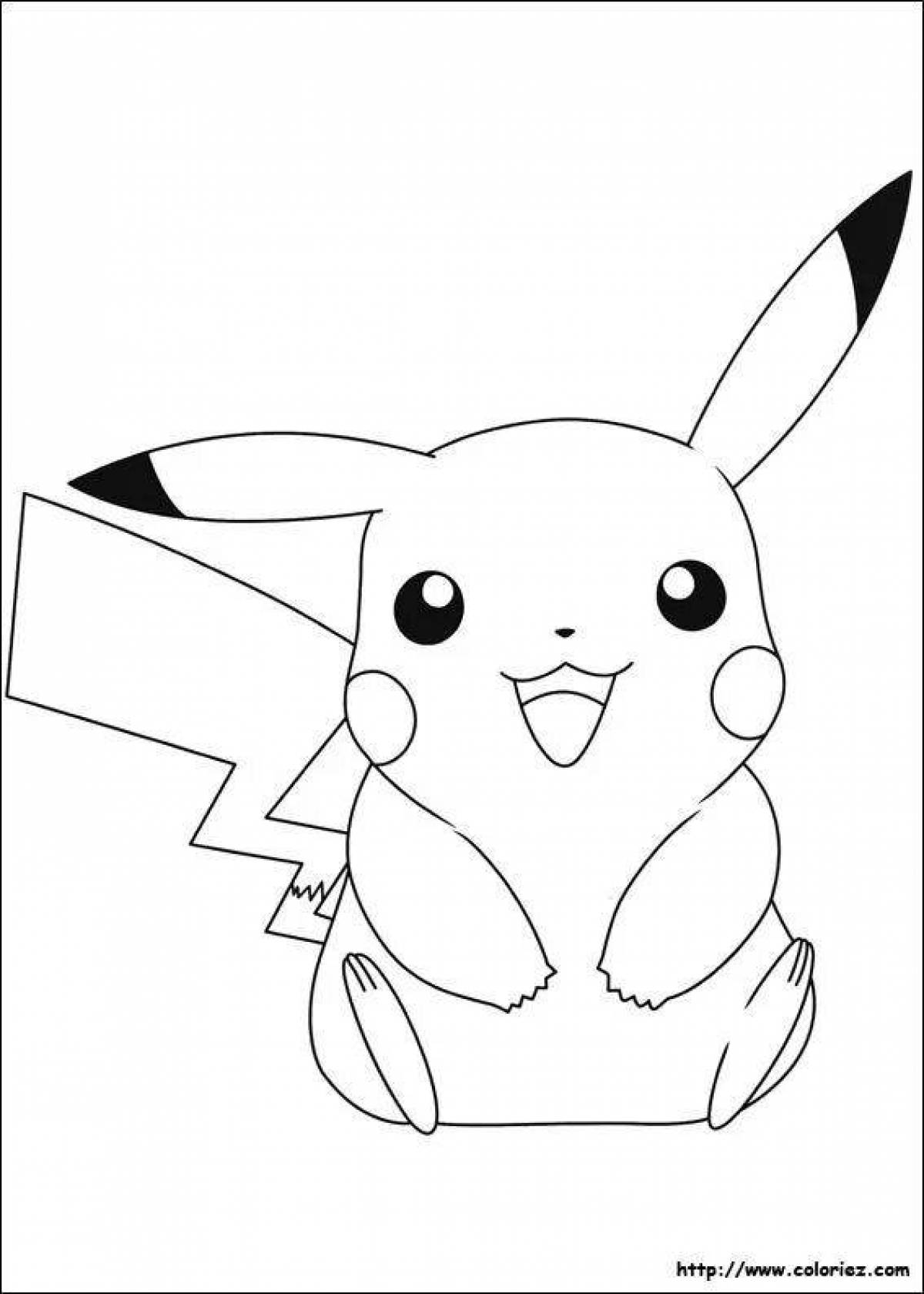 Photo Coloring little pikachu
