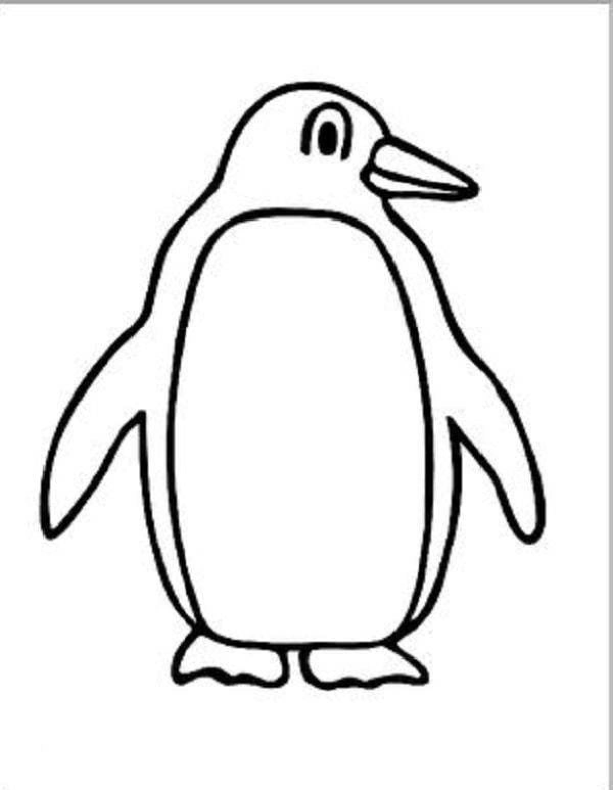 Amazing penguin coloring page