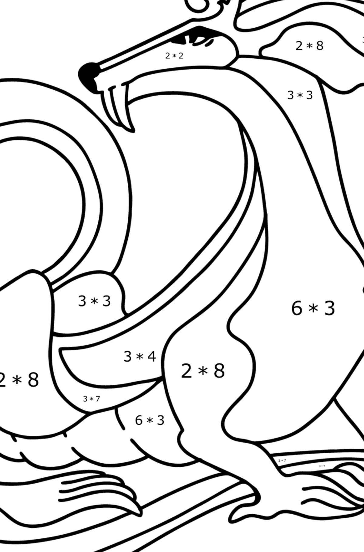 Заманчивая раскраска дракон математика