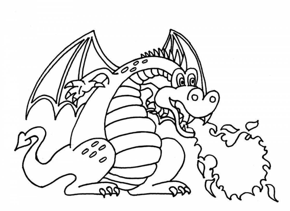 Игривая раскраска дракон математика