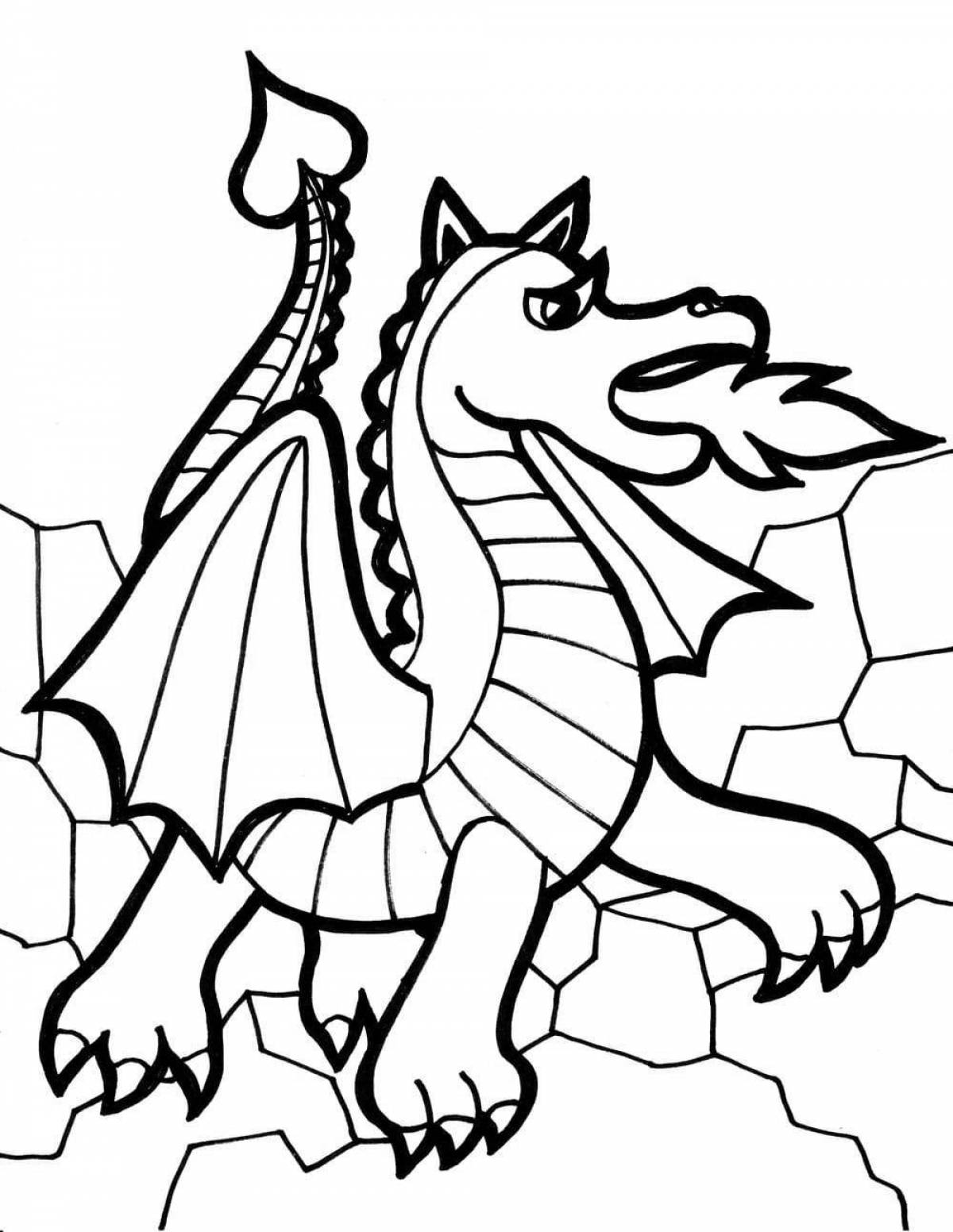 Fun coloring dragon math