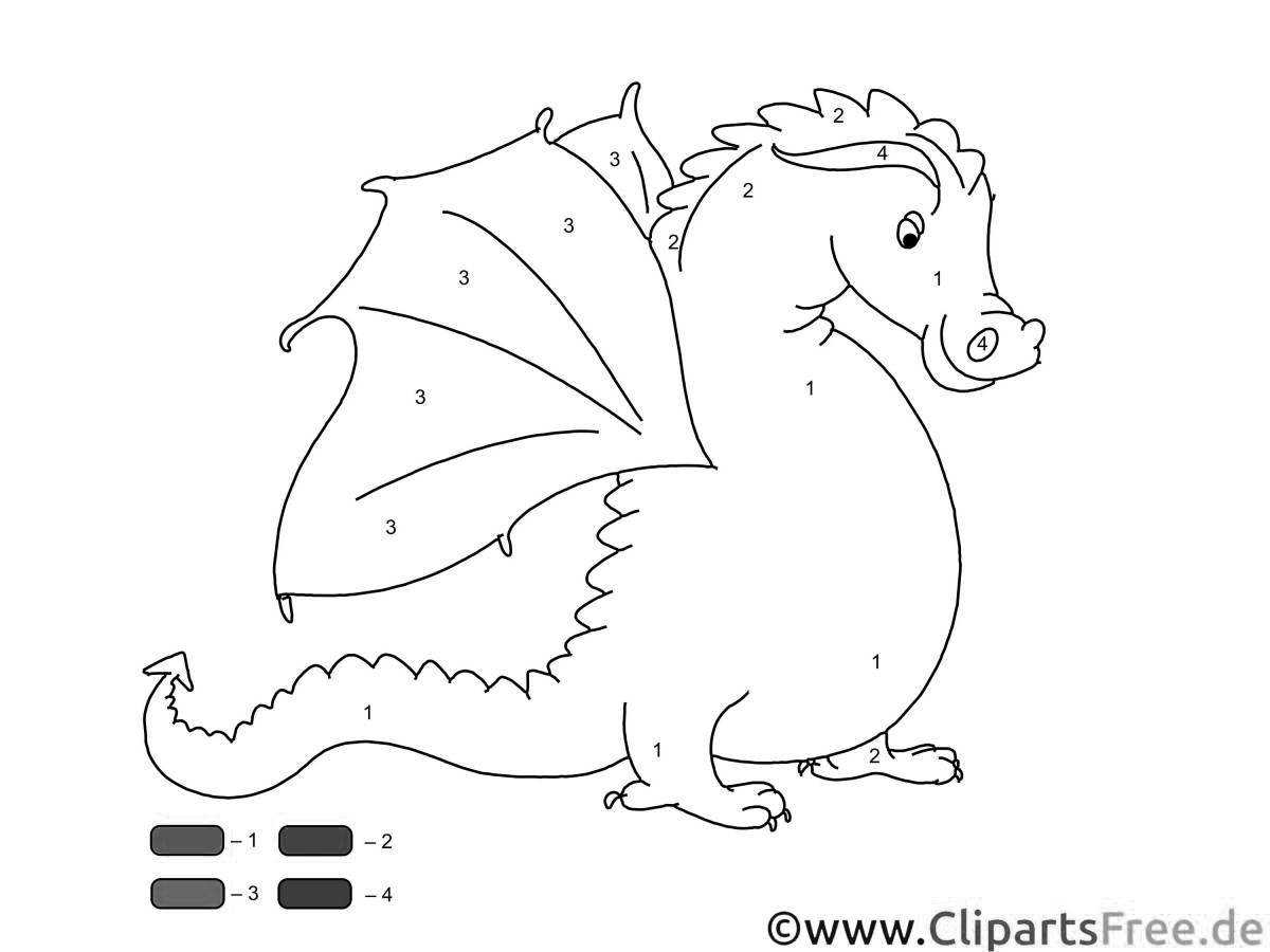 Creative coloring dragon math