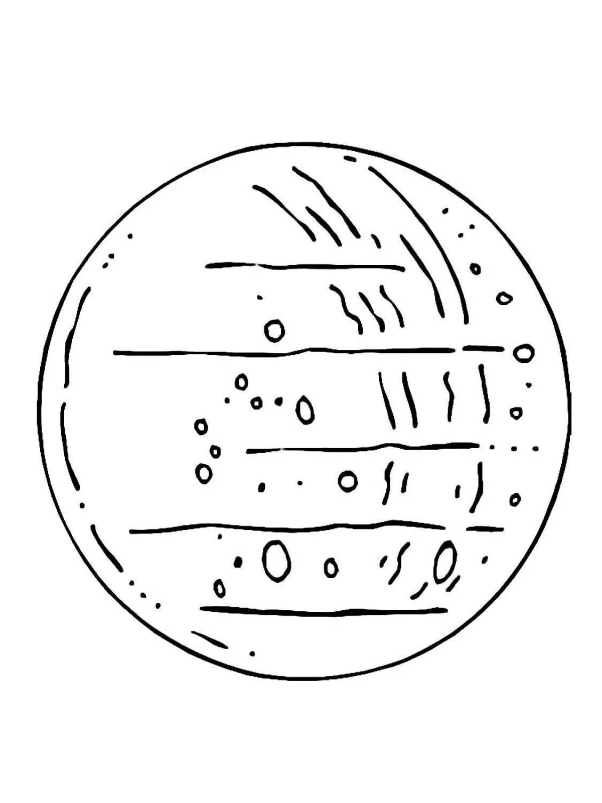 Очаровательная страница раскраски планеты марс