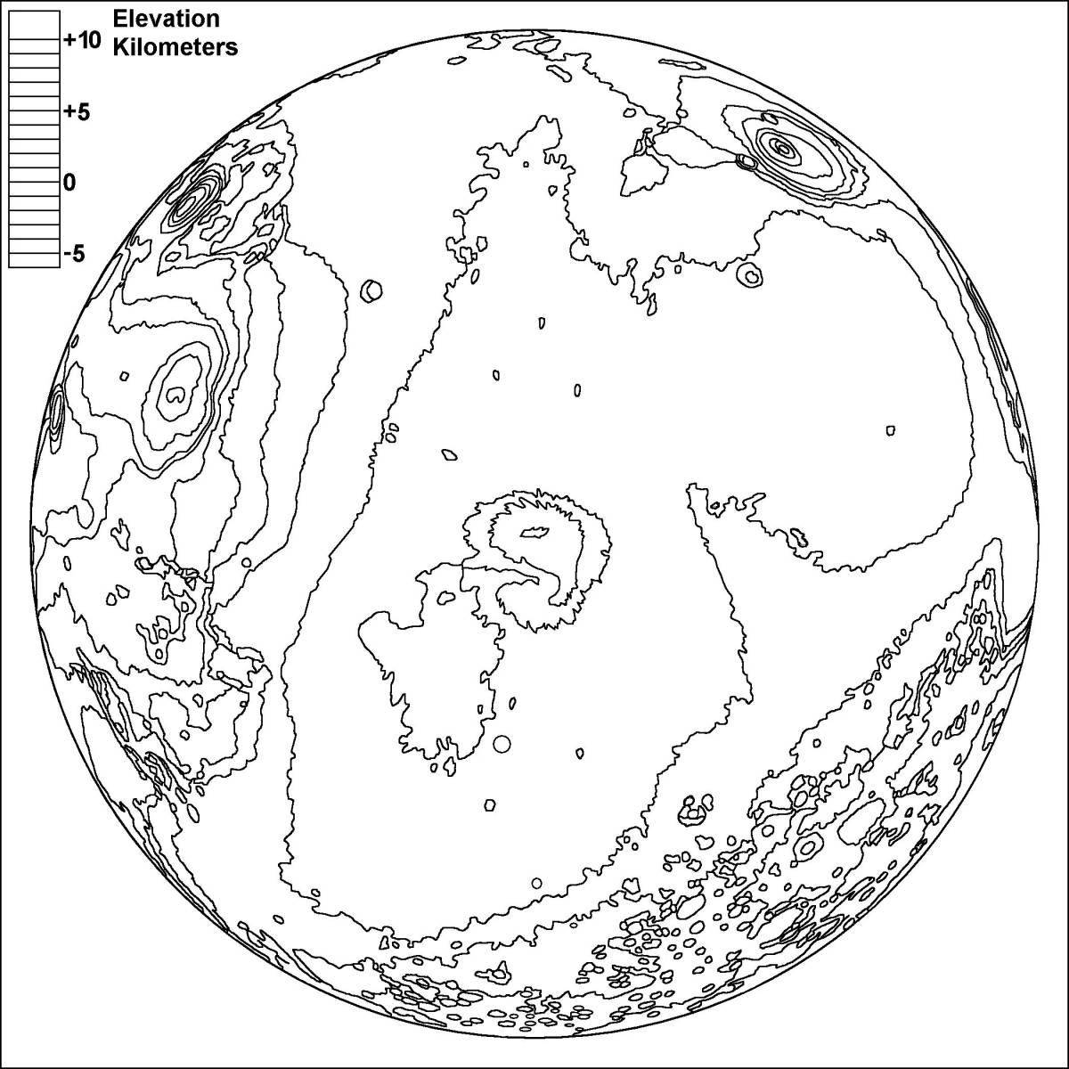 Coloring page exquisite planet mars