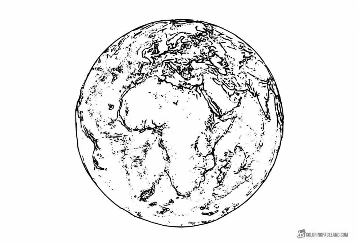 Coloring page majestic planet mars