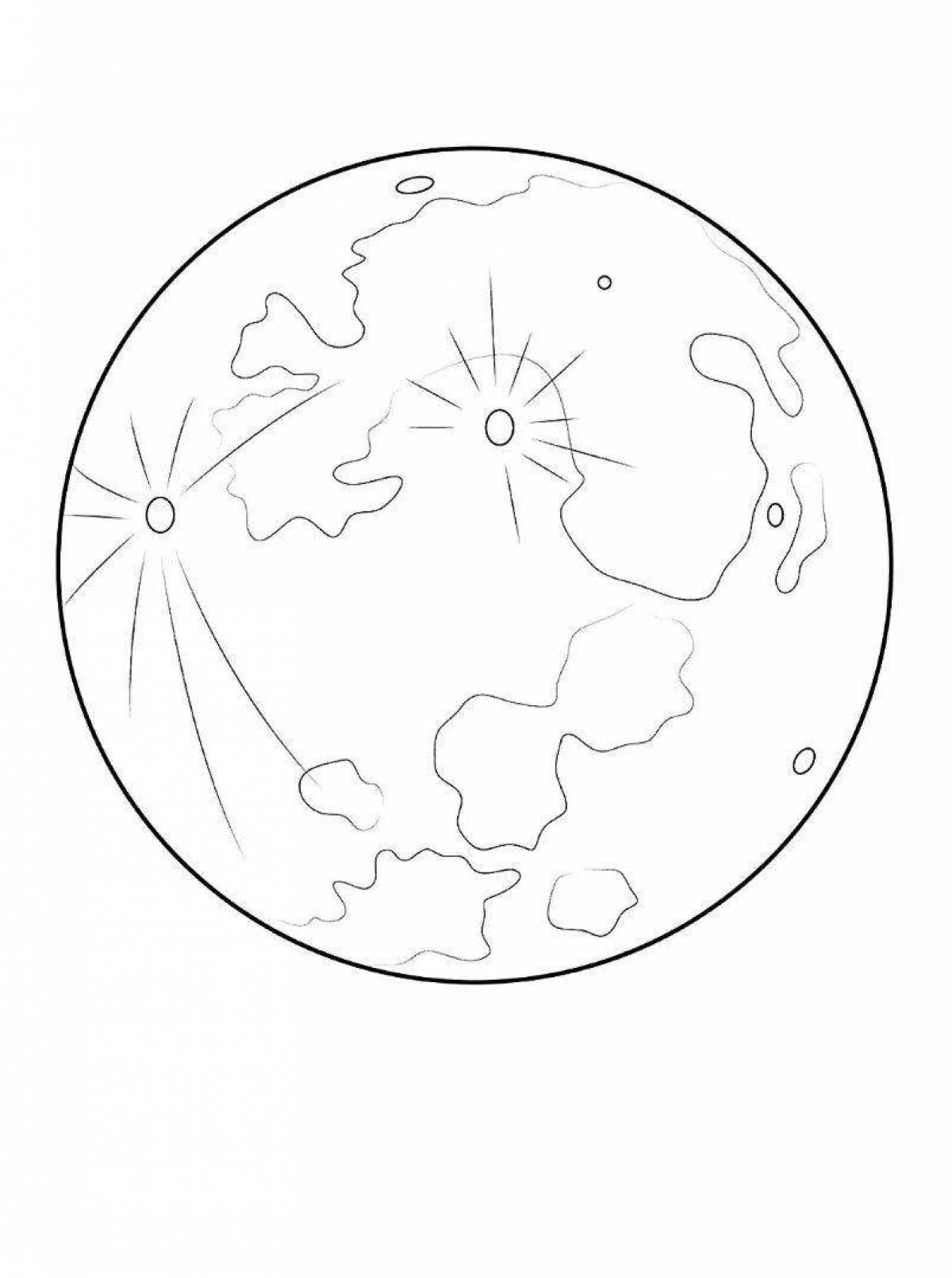 Coloring book luxury planet mars