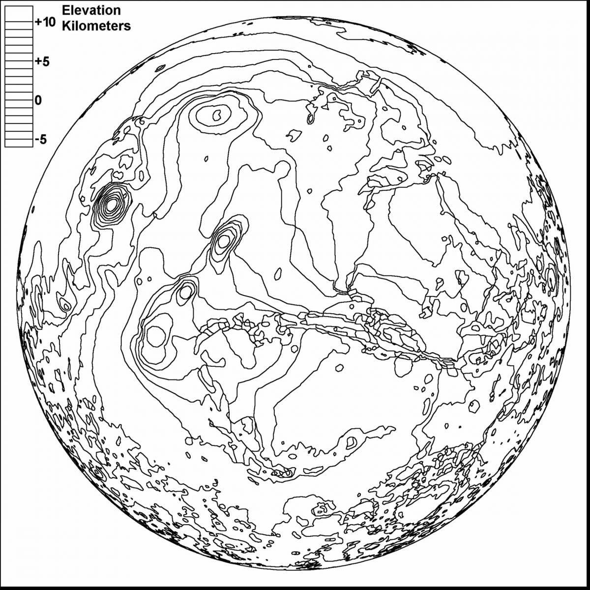 Coloring animated planet mars