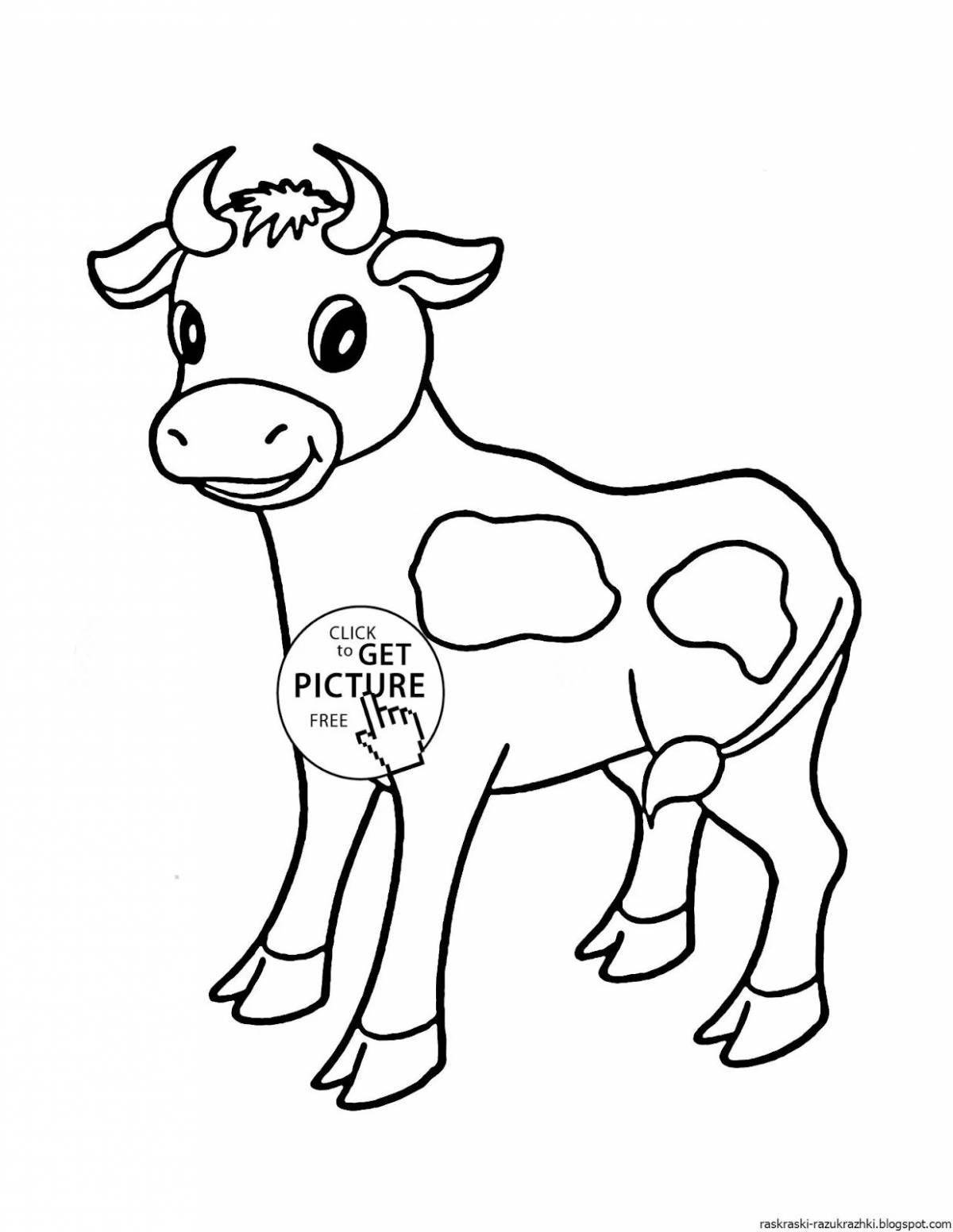 Coloring calf for kids