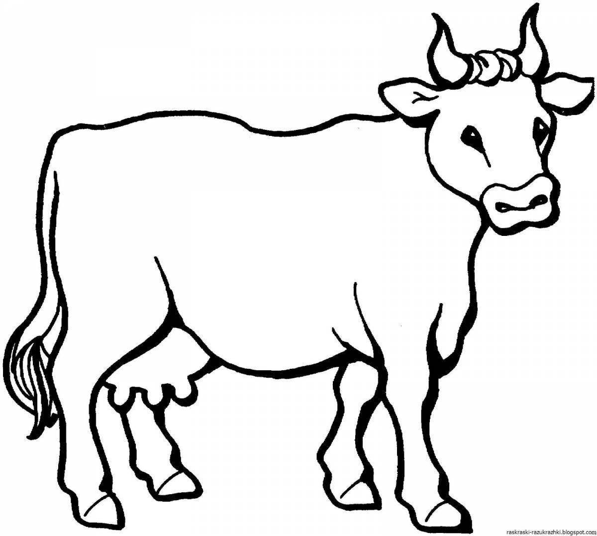 Coloring book of the magic calf for kids