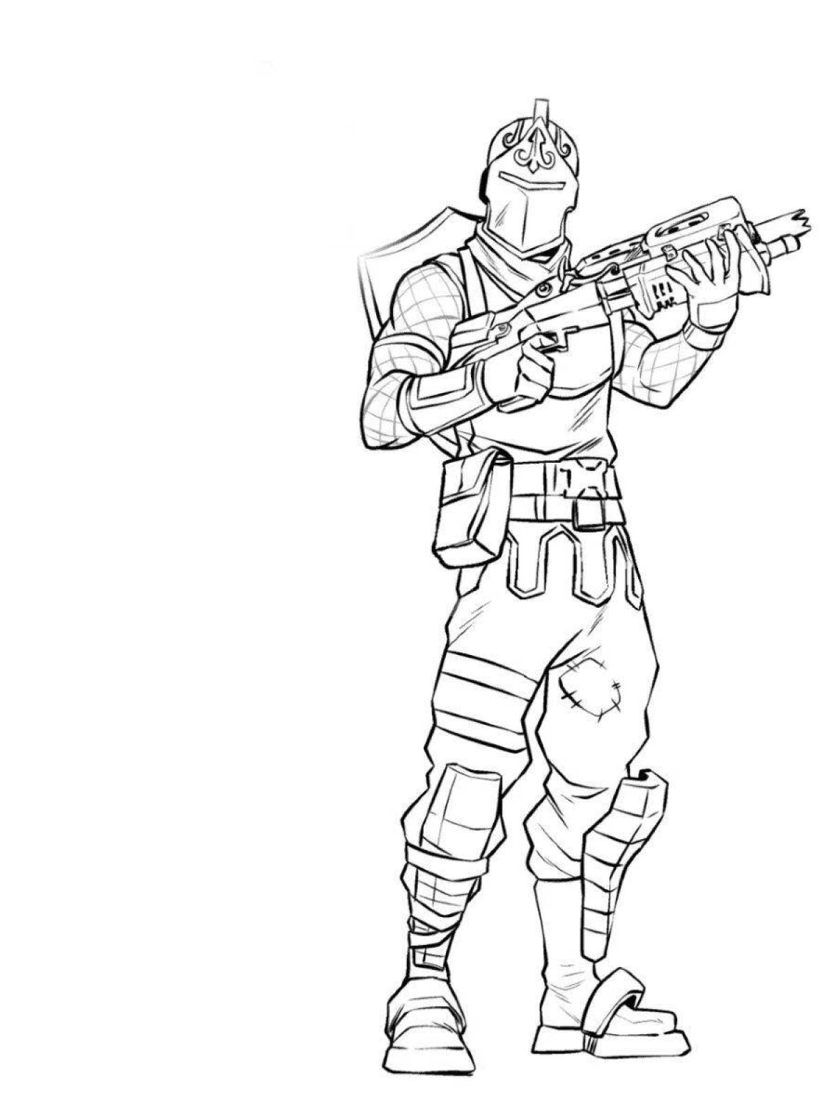 Animated coloring pages of game characters