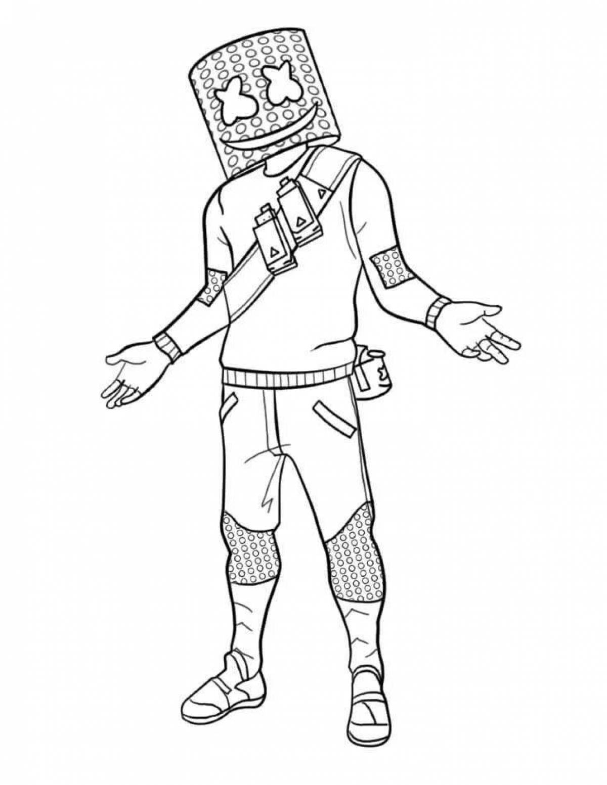 Crazy character coloring pages from games