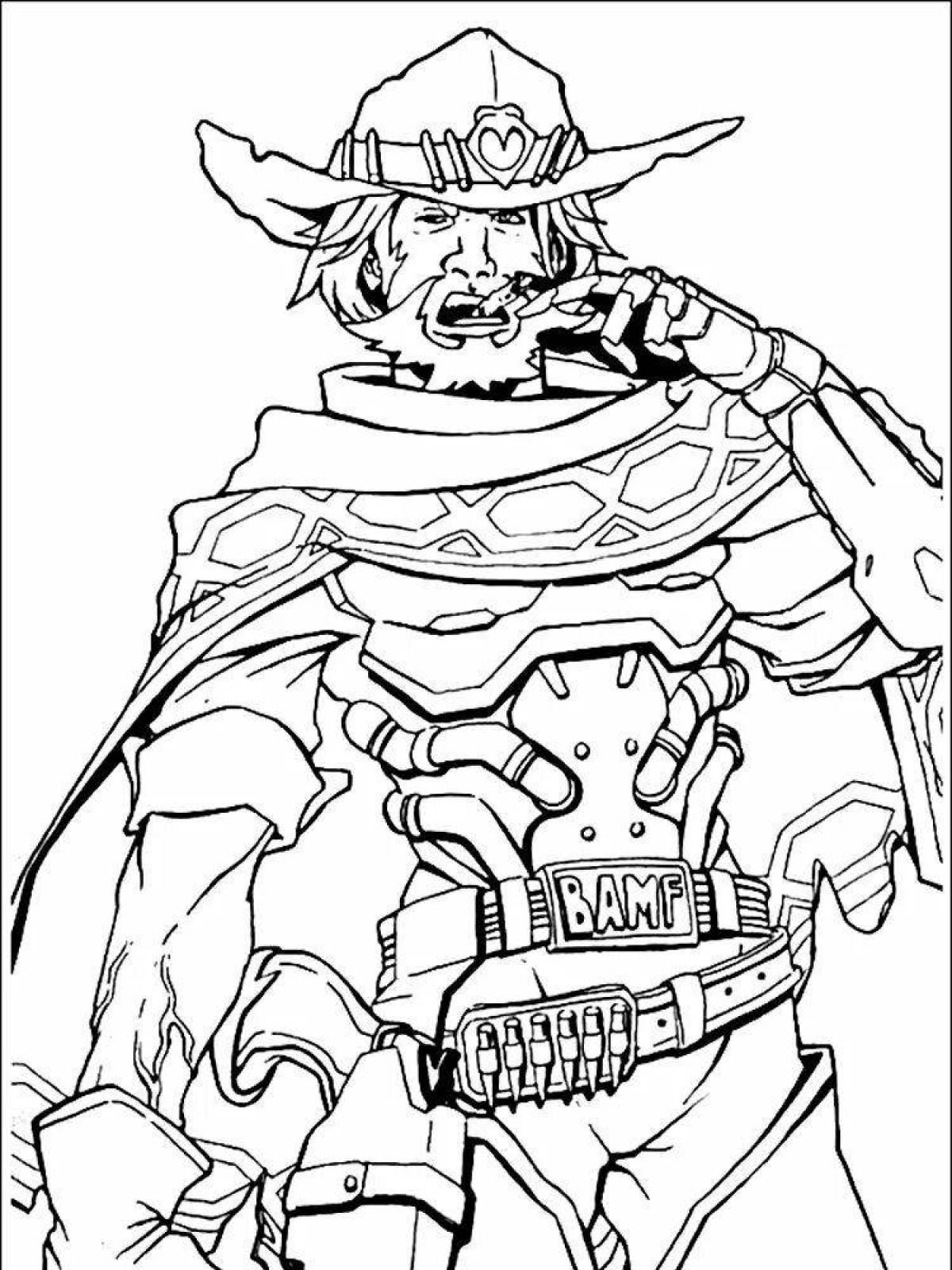 Creative game character coloring pages