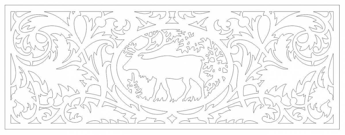 Grand coloring page plywood