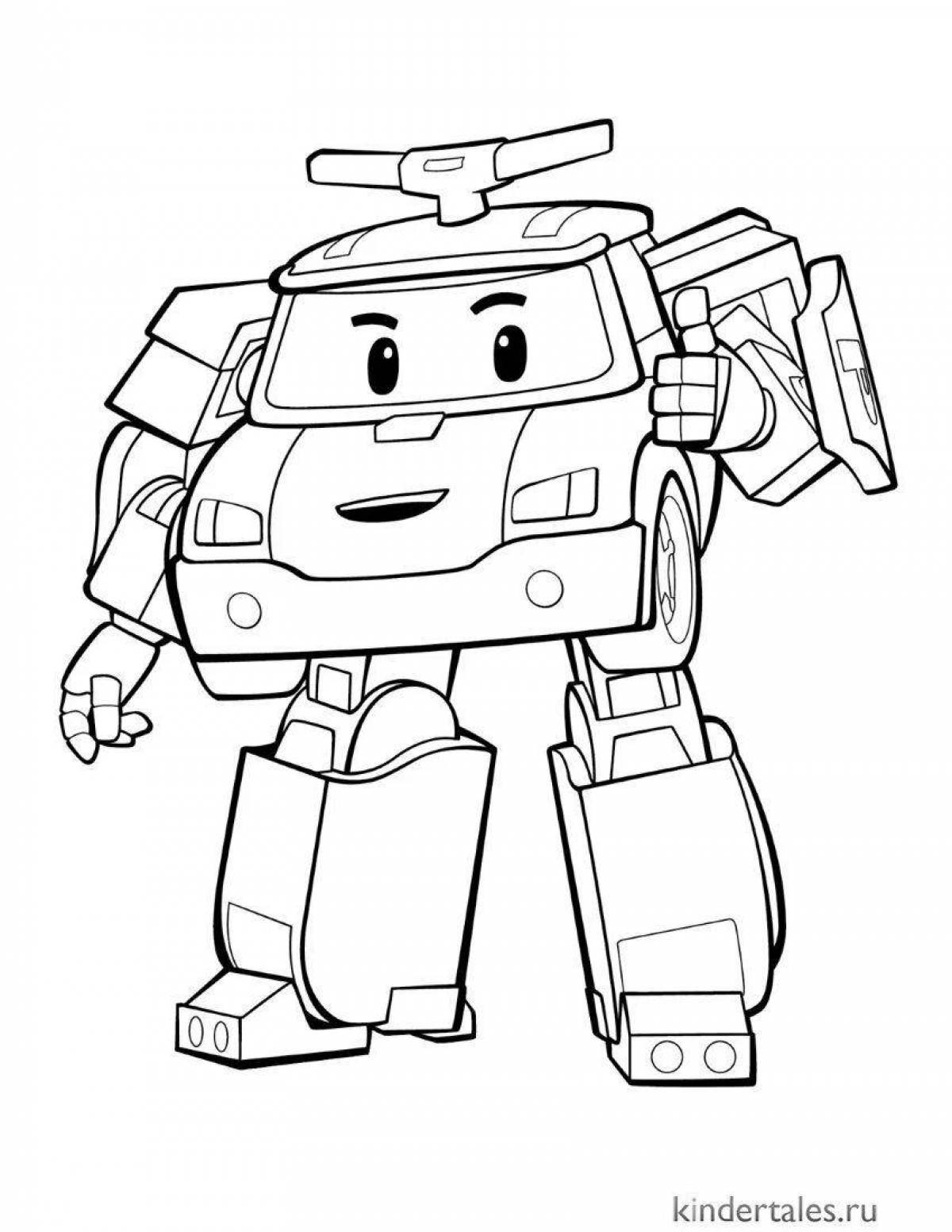 Tobot boys coloring page