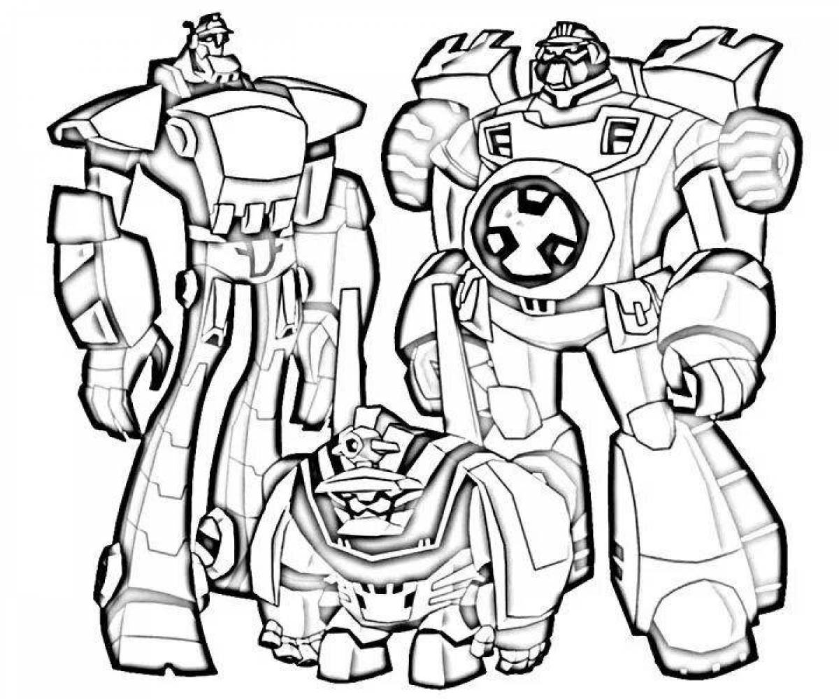 Coloring book funny tobot boys