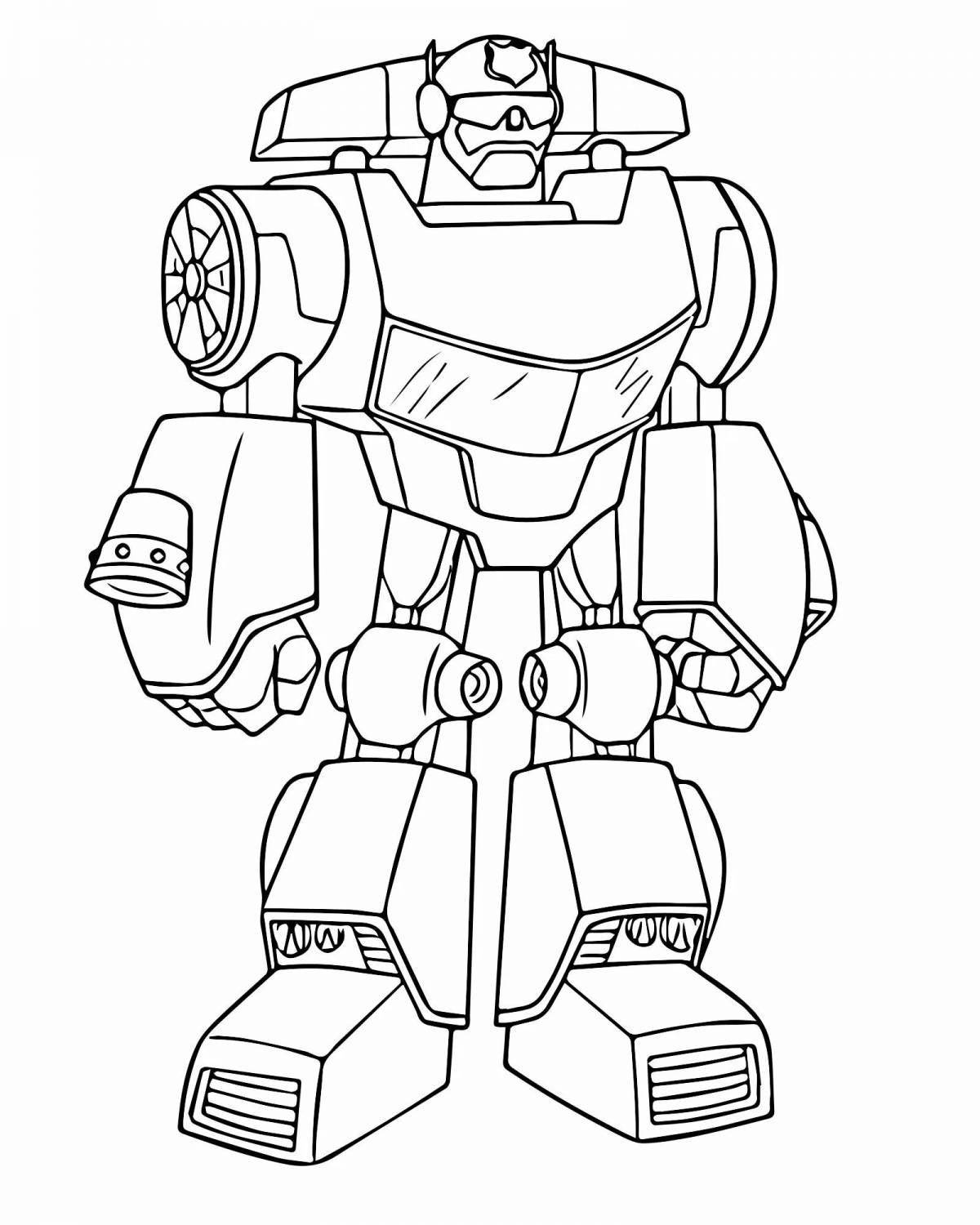 Coloring page intriguing tobot boys