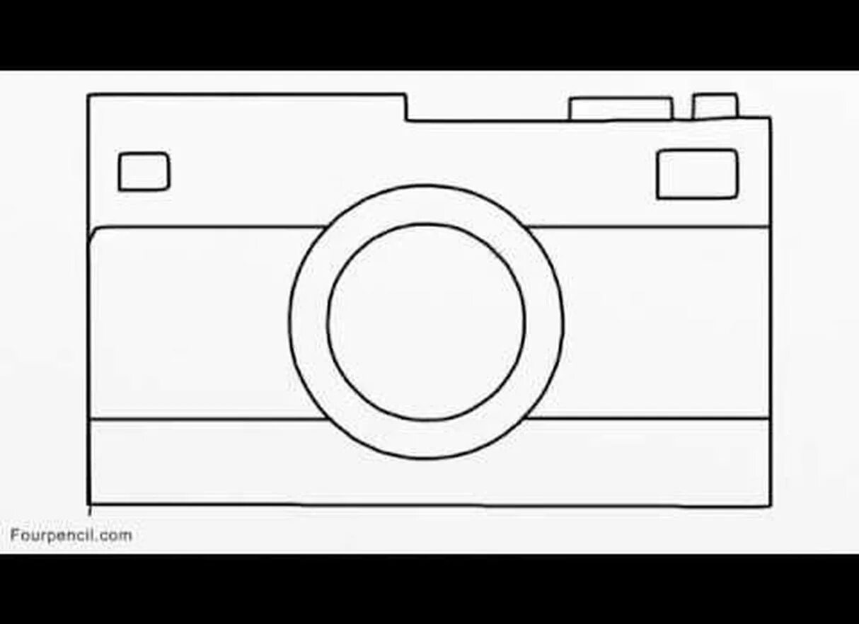 Colourful camera coloring page for juniors