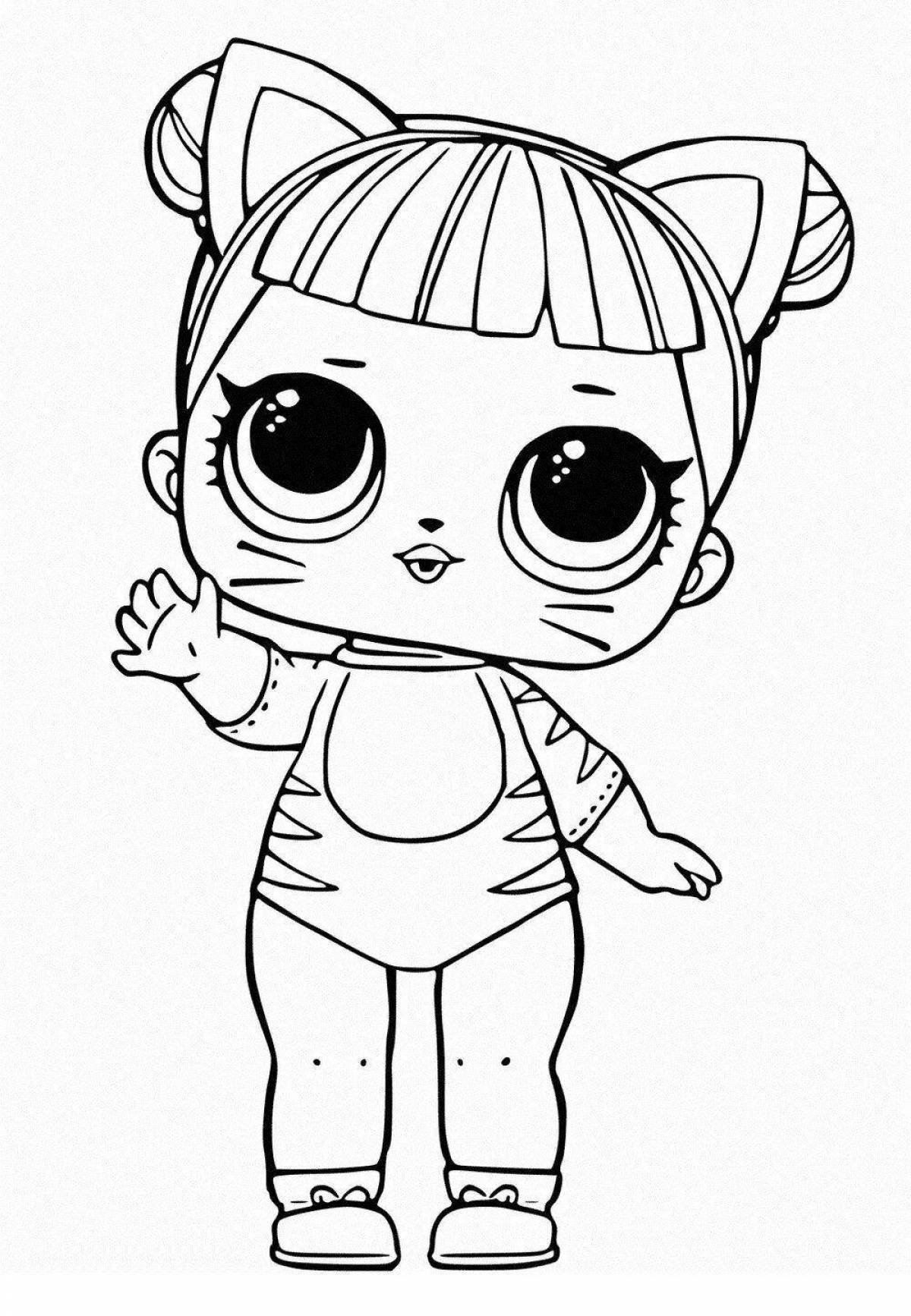 Exciting print lol doll coloring page