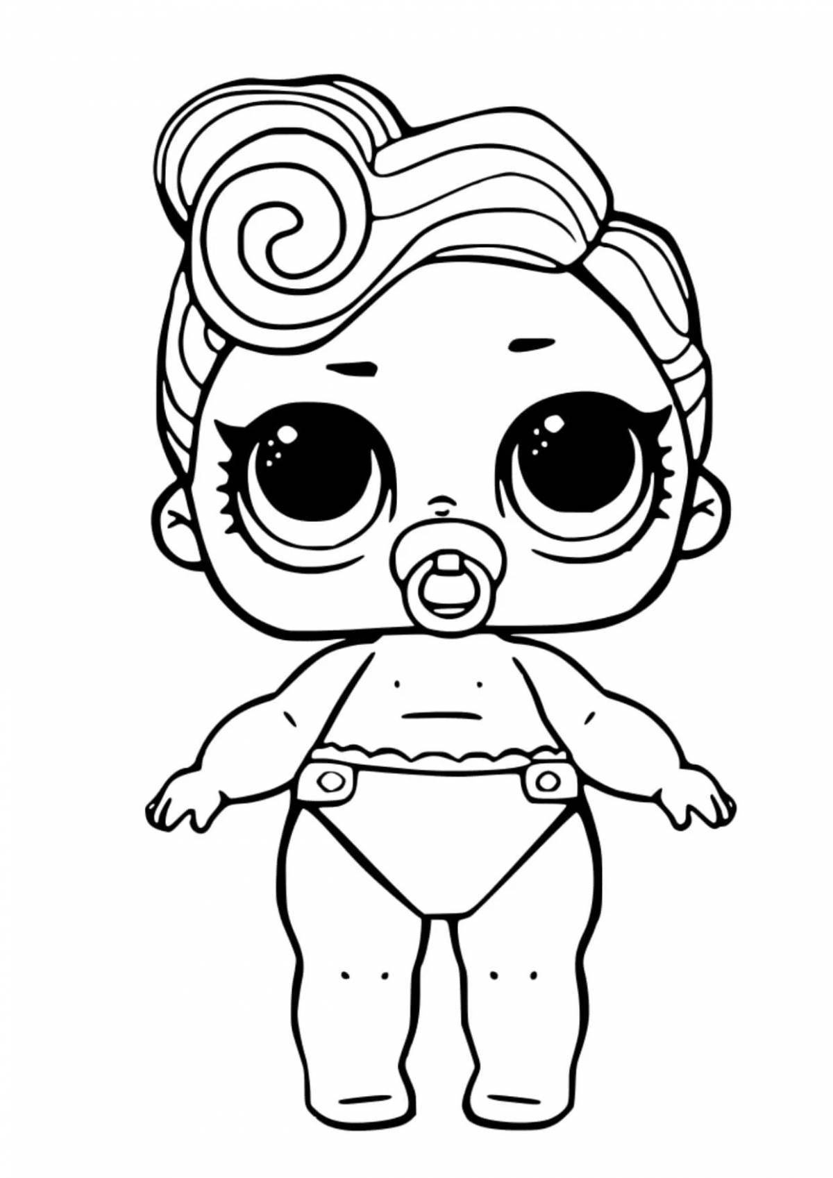 Entertainment print lol doll coloring page