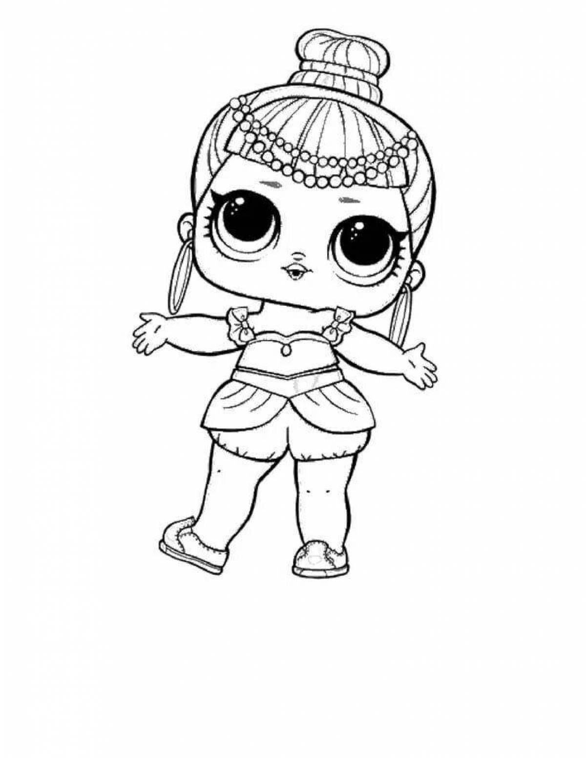 Creative print lol doll coloring page