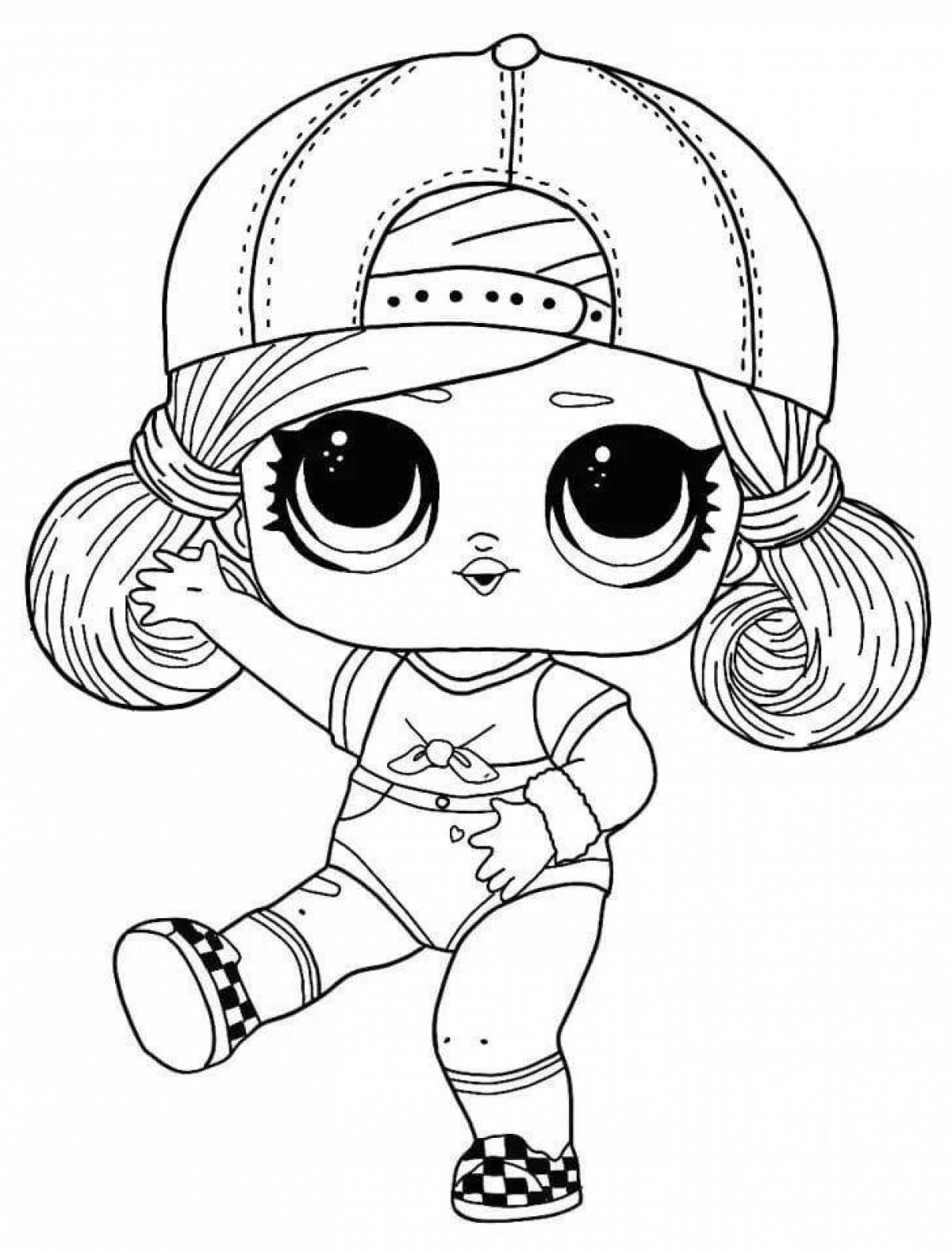 Инновационный принт lol doll coloring page