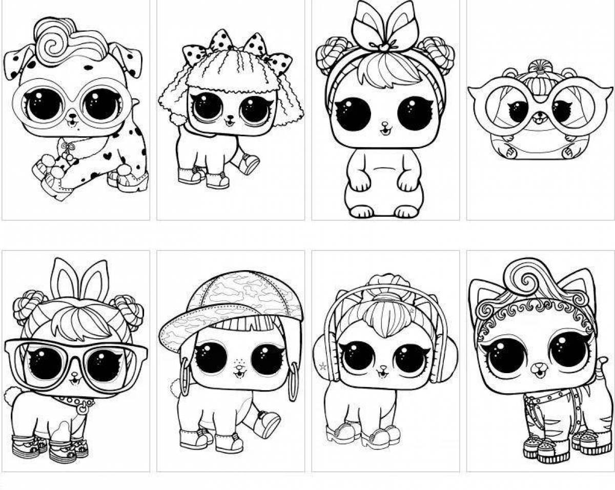 Bold lol doll coloring page