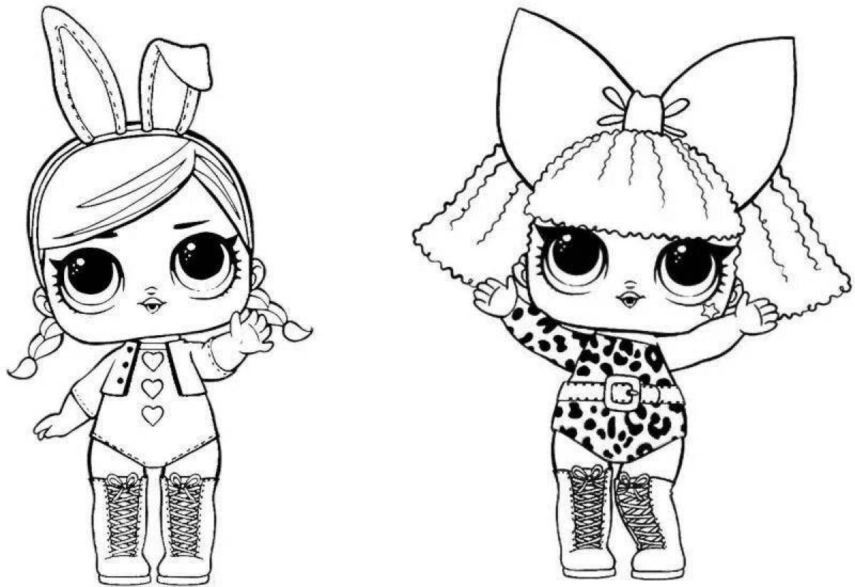 Exquisite print lol doll coloring page