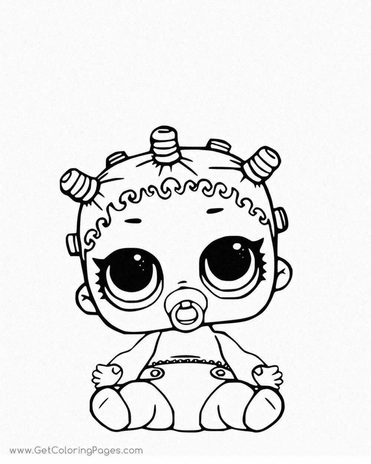 Fashion print lol doll coloring page