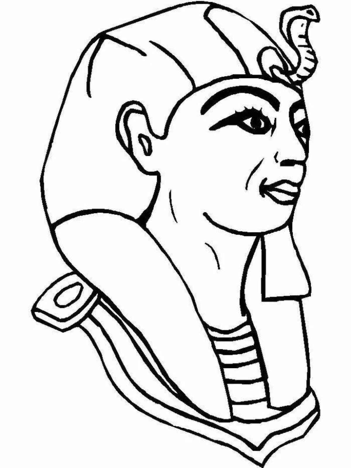 Majestic pharaoh coloring page