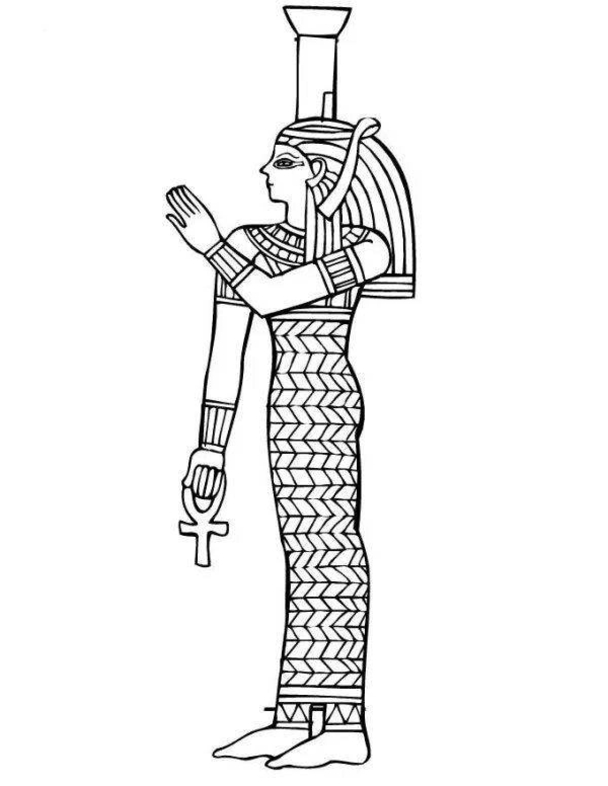 Coloring page glorious pharaoh