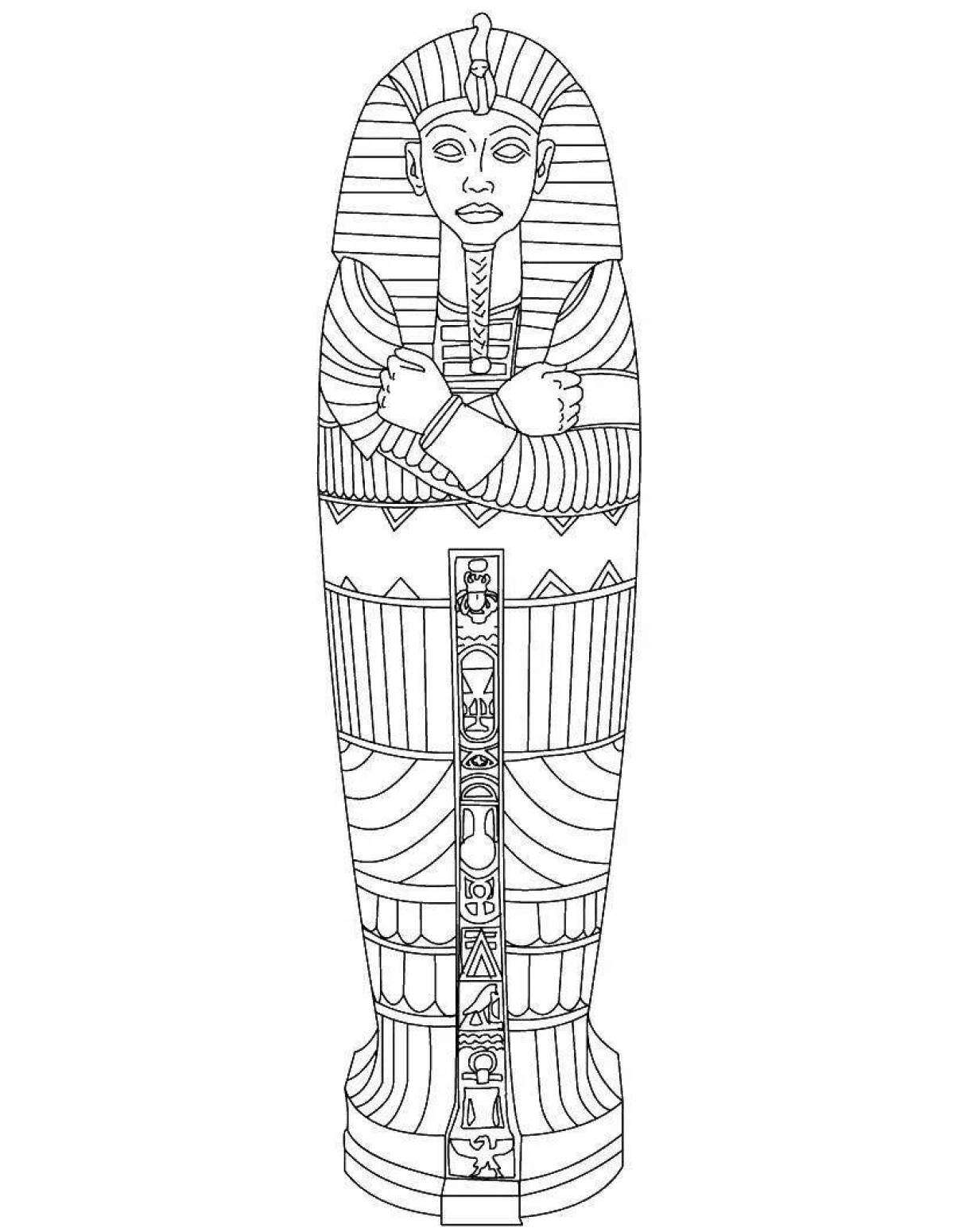 Coloring page magnificent pharaoh