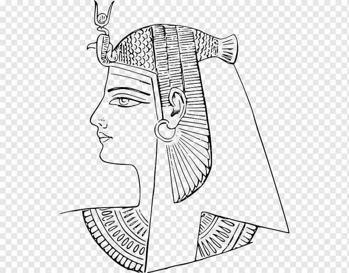 Impressive pharaoh coloring book