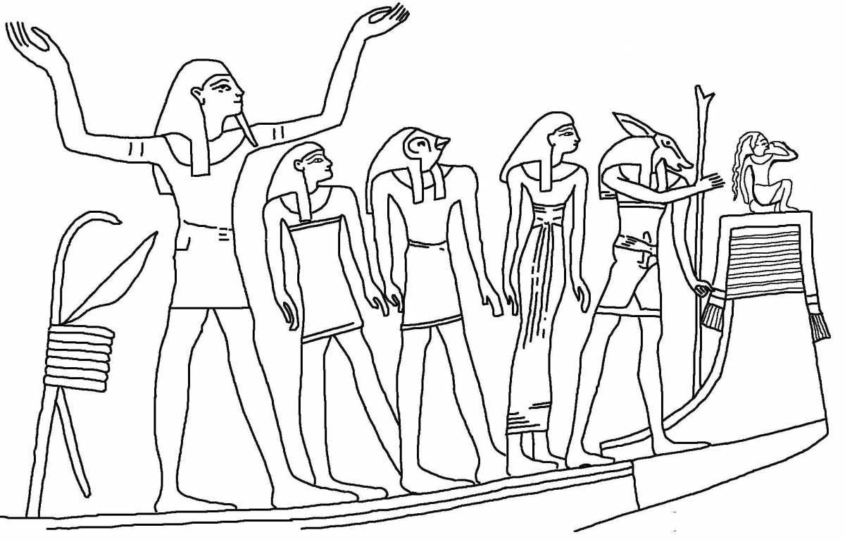 Раскраска возвышенный фараон
