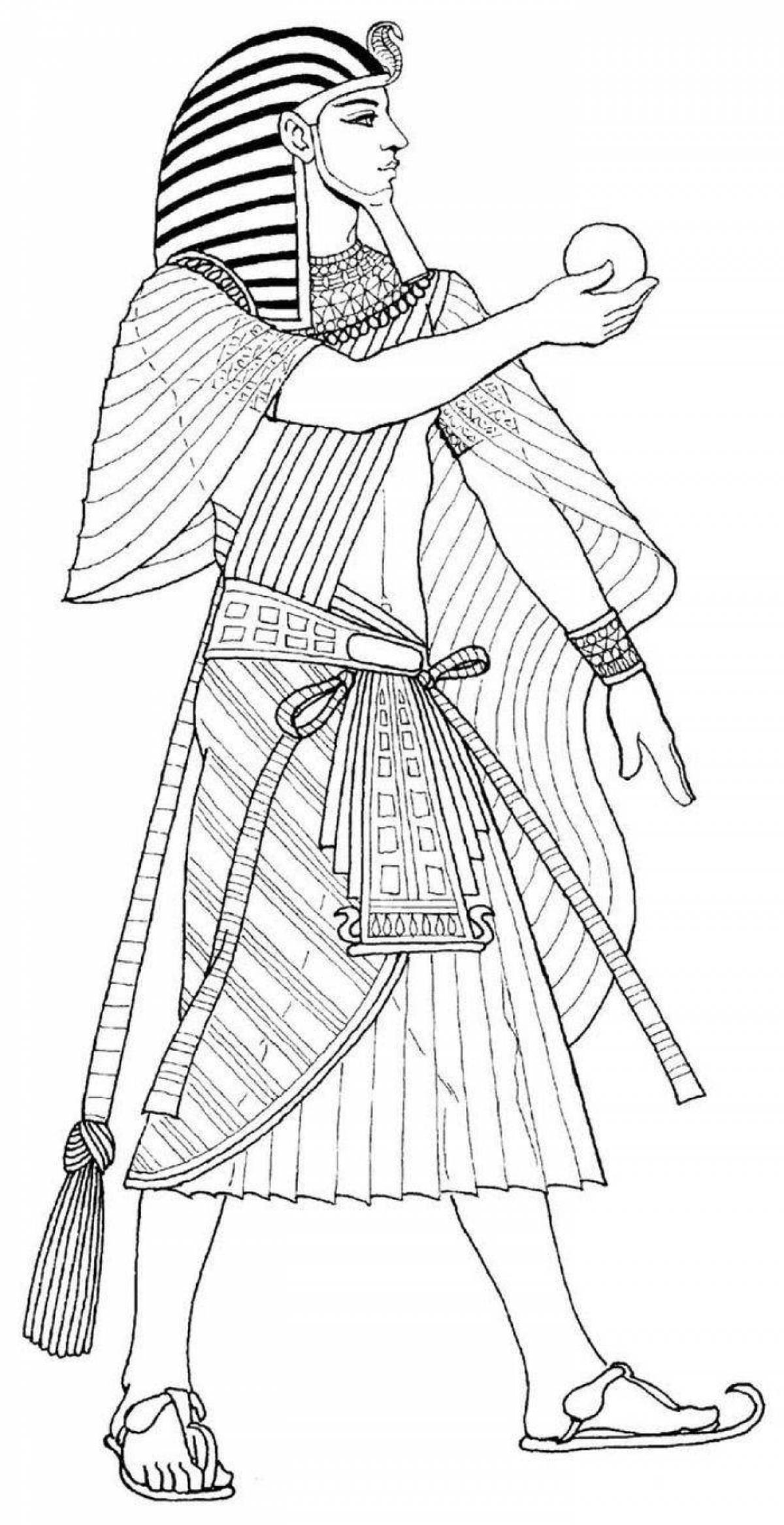 Generous pharaoh coloring page