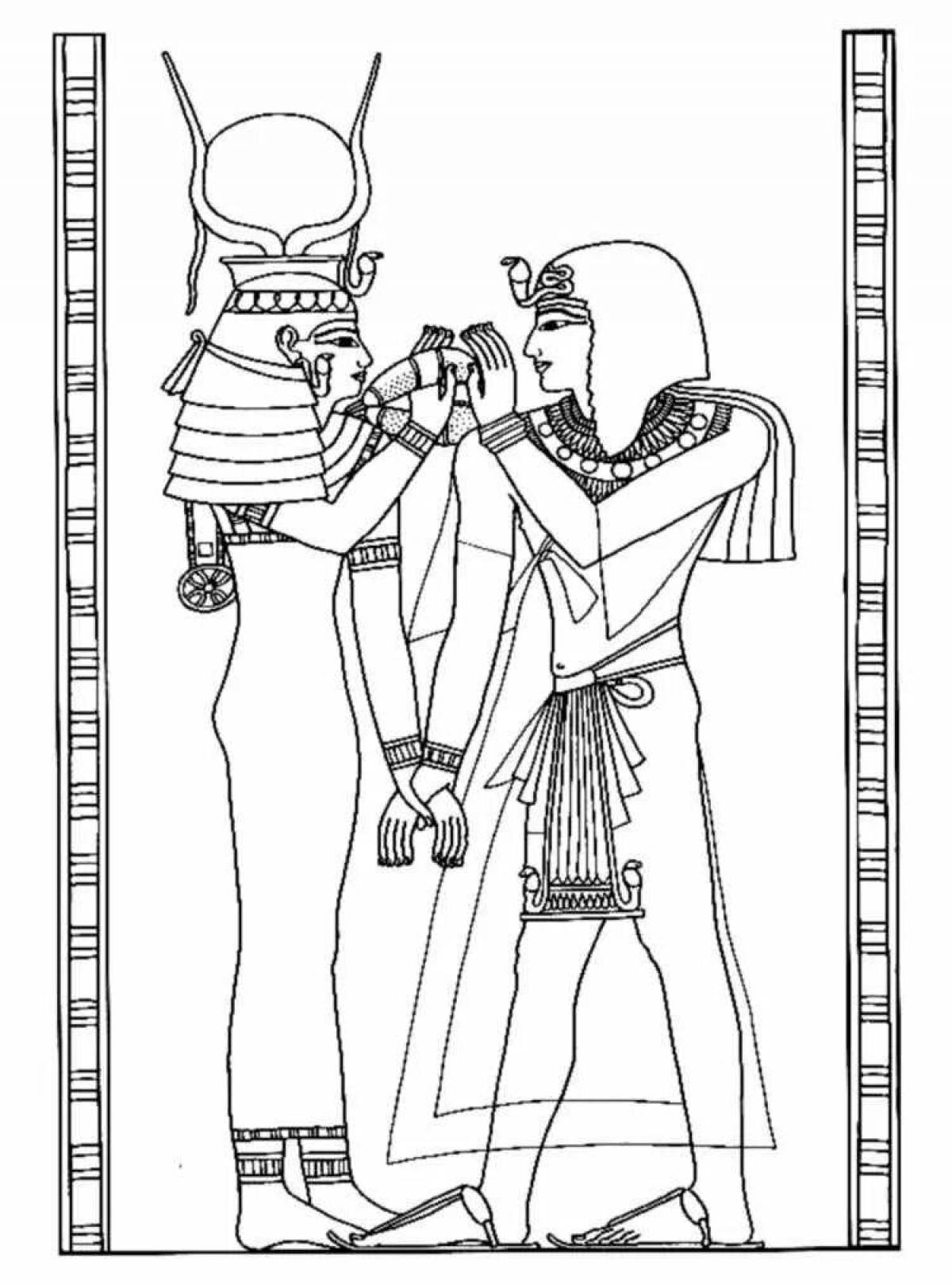 Раскраска дворцовый фараон