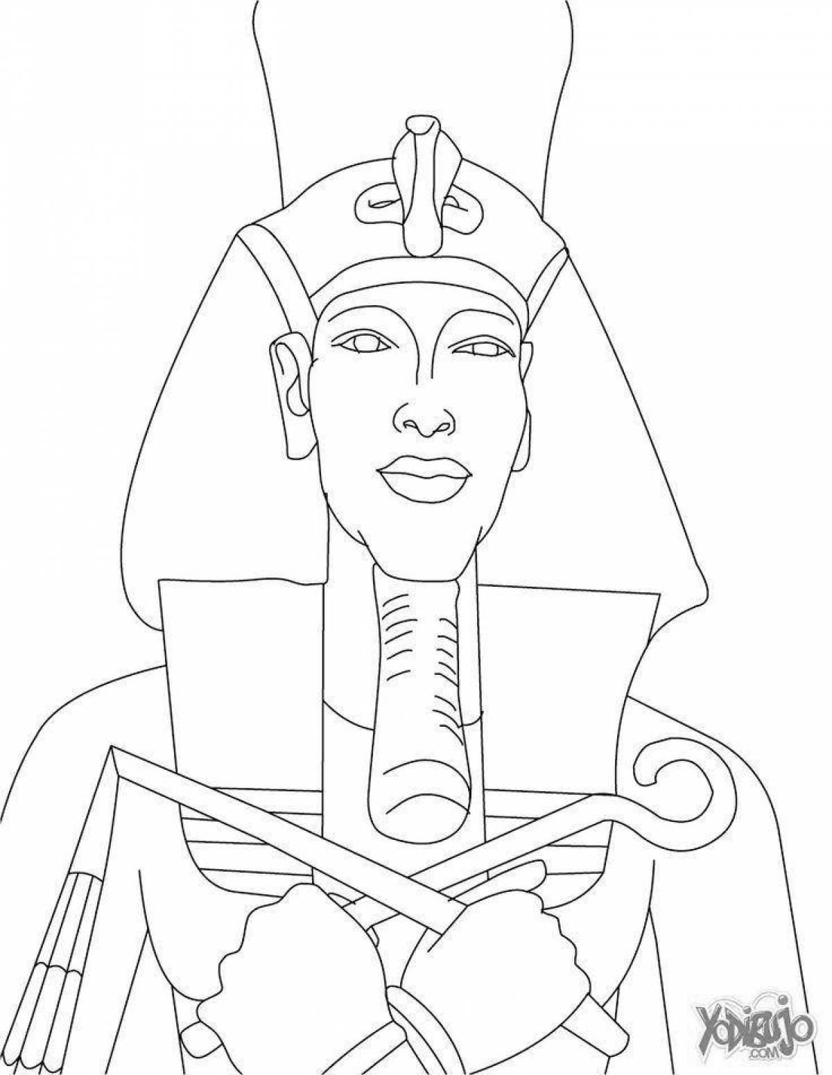 Раскраска позолоченный фараон