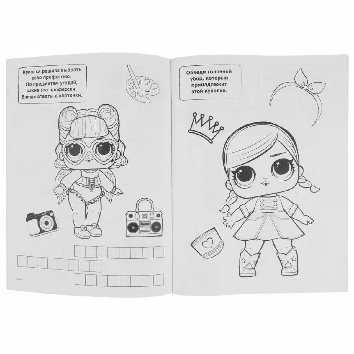 Colorful coloring lol doll book