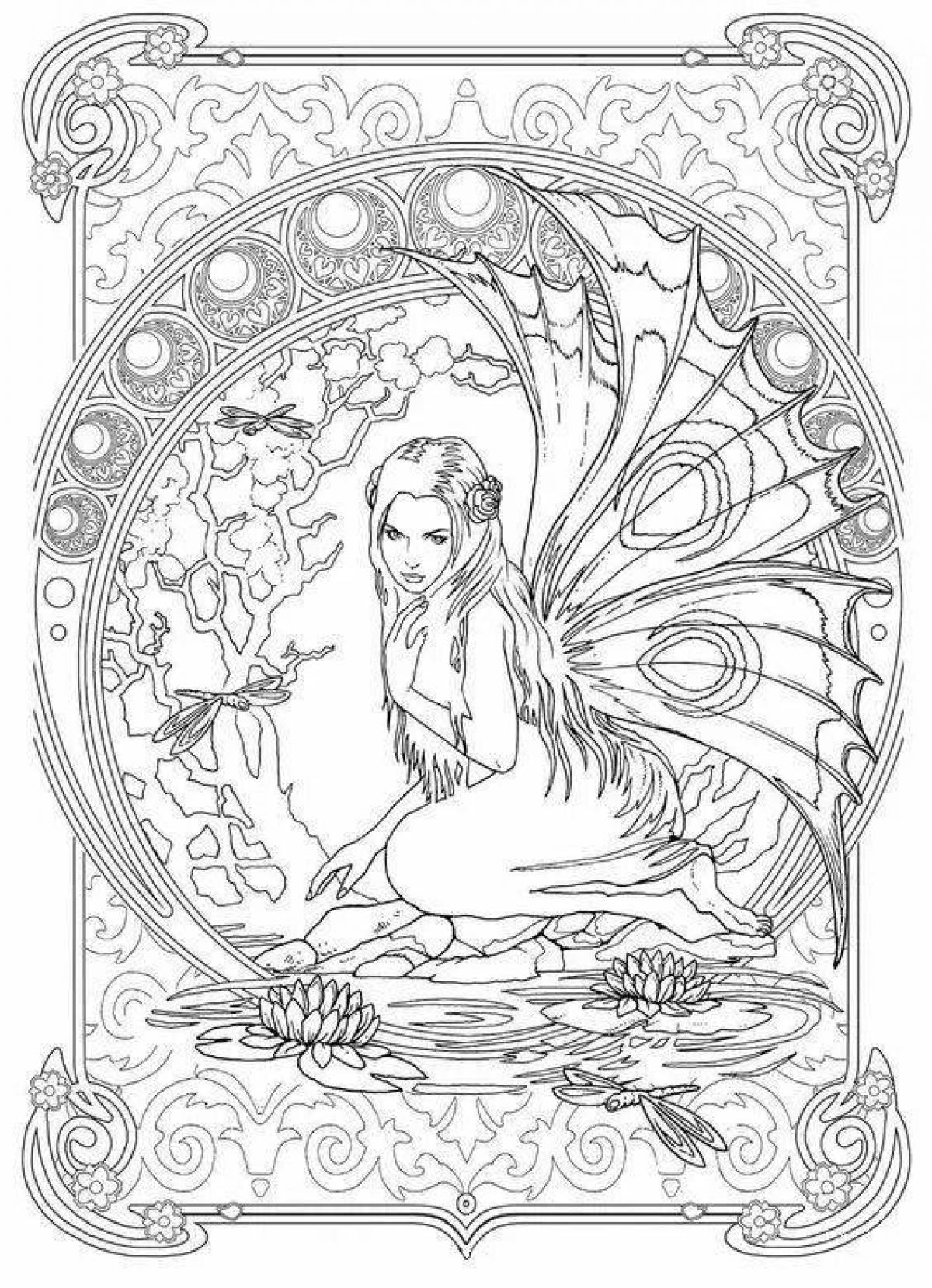 Charismatic coloring book antistress magic black