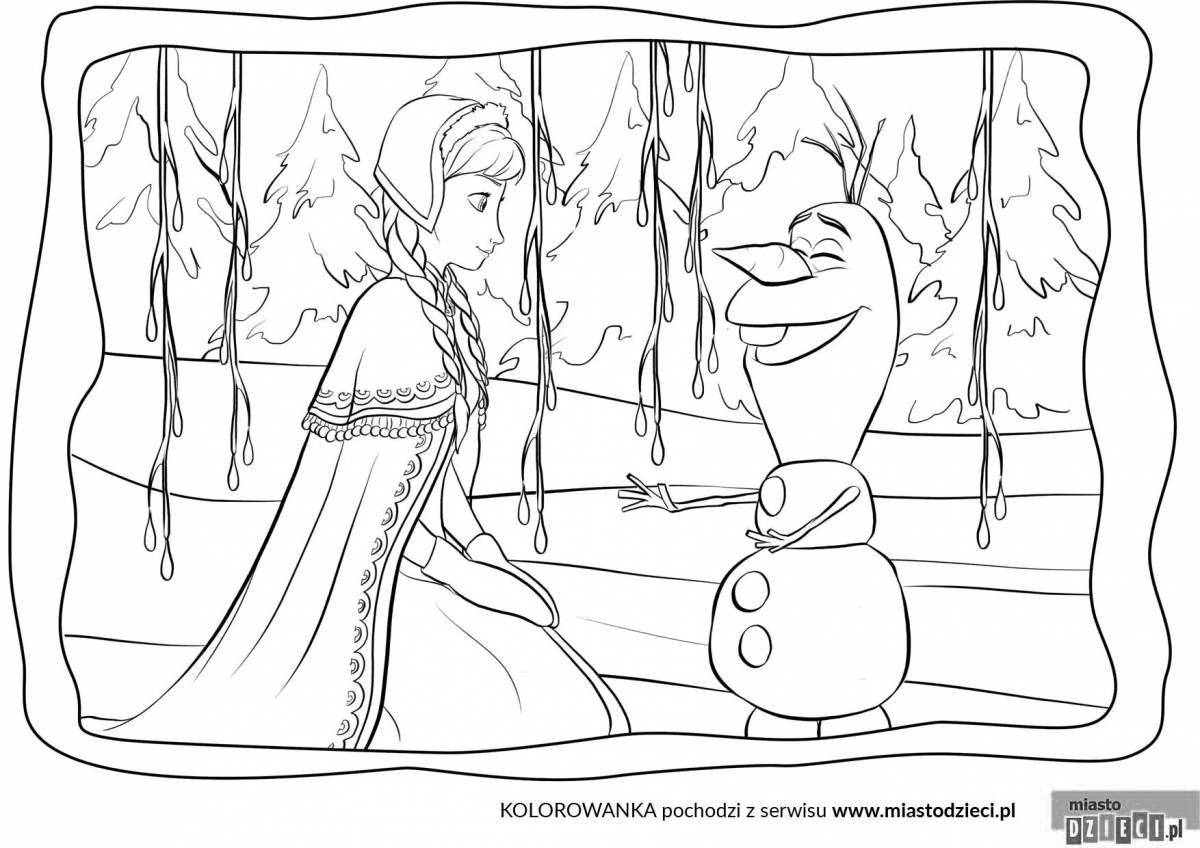 Colouring peaceful cold heart