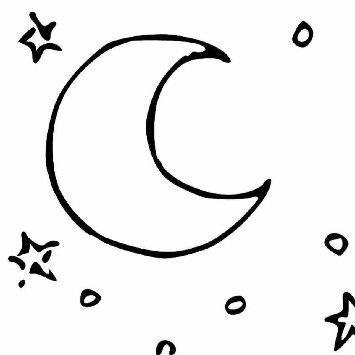 Moon and stars #4