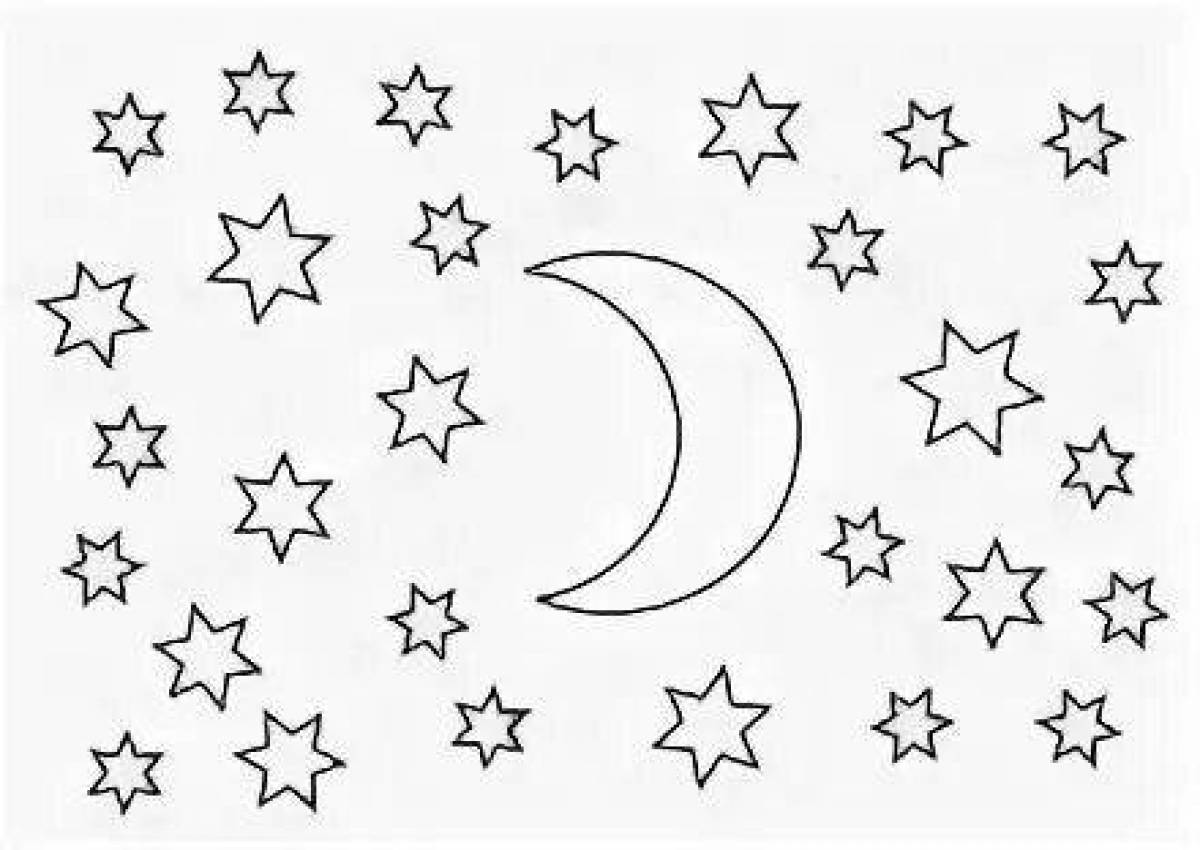 Moon and stars #6