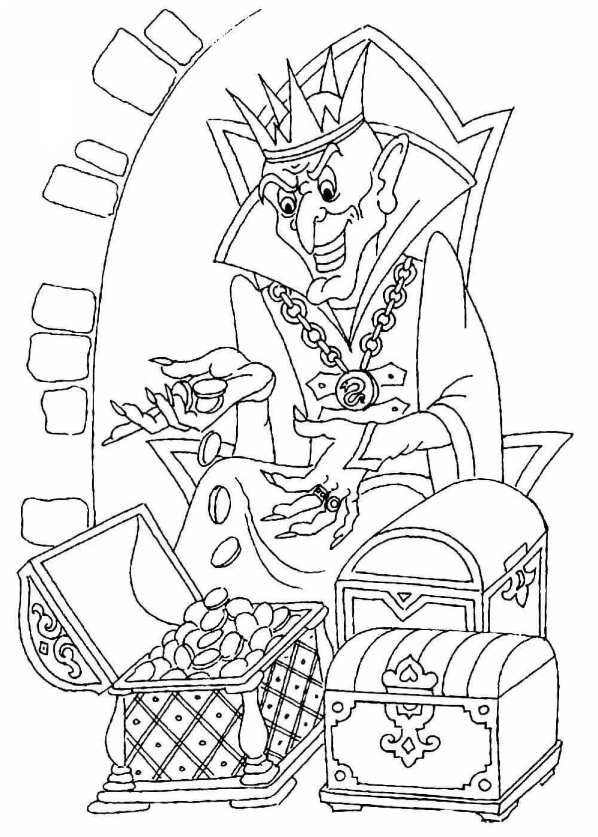 Fairy coloring pages heroes of Russian fairy tales