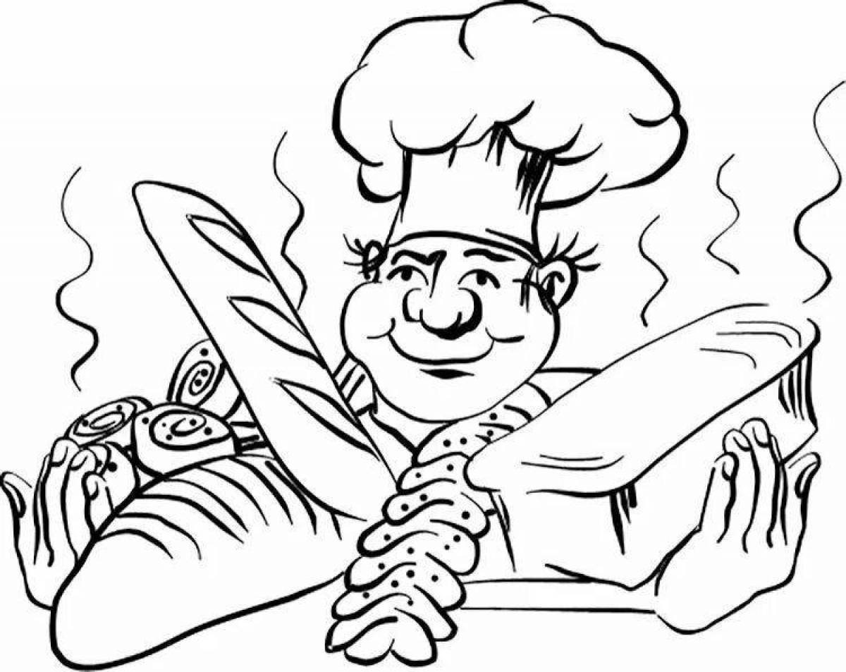 Nutritious bread coloring page