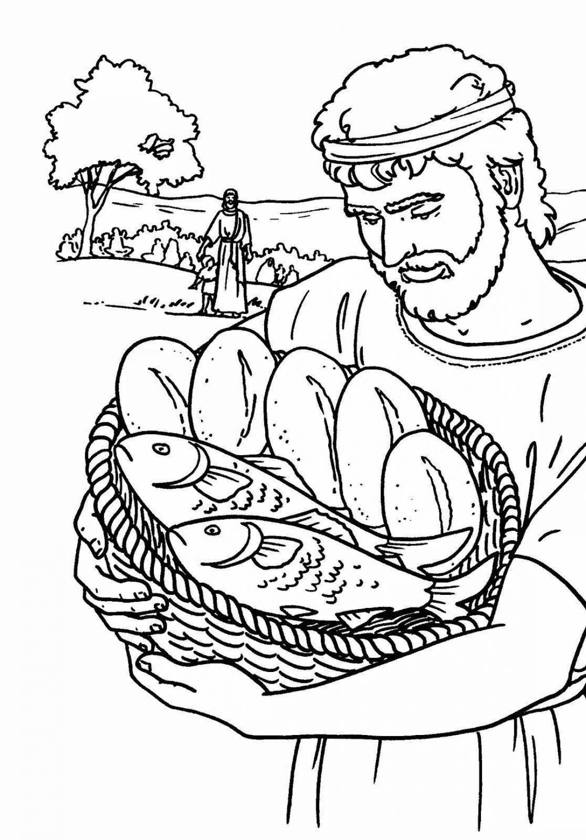 Bread invitation coloring page